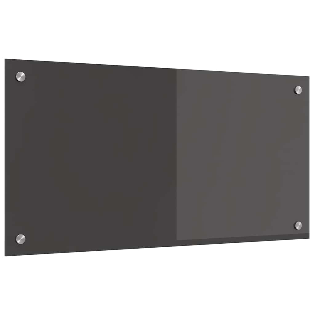 Kitchen Backsplash Dark grey 80 x 40 x 0.6 cm Tempered Glass